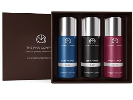 The Man Company Trio Body Perfume for Man | Noir, Bleu, Rouge Deodorant Set | Premium Long Lasting Fragrance | Body Spray Combo Pack | Gift Set for Man - (120ml*3) | Secret Santa Gift Set |