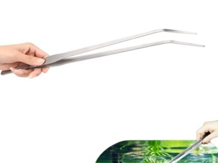 The aquarium tweezers,Aquarium Accessories Tweezer Fish Tank Aquarium Live Plant(27cm Curved Tweezers)