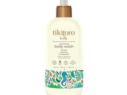 Tikitoro Kids Nourishing Body Wash | Pediatrician Approved | Vegan | Cleanses, Moisturizes & Nourishes Skin | Almond, Calendula, Pomegranate Extract | No Parabens & Sulphates, Age 4+ years (300ml)