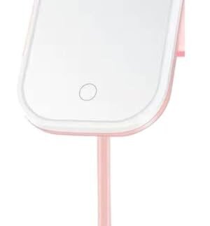 URBAN BOX Makeup Mirror LED Makeup Mirror with Light Face Mirror with Storage Desktop Rotating Light Vanity Mirror Adjustable Dimmer USB Cosmetic (Mirror)