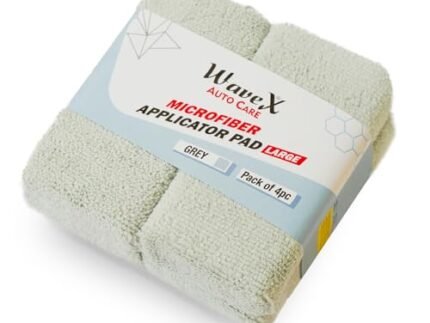 Wavex Microfiber Applicator Sponge for Car Polish | Ceramic Coating, Waxes, Polishes, Dressers & More - (4 pc)