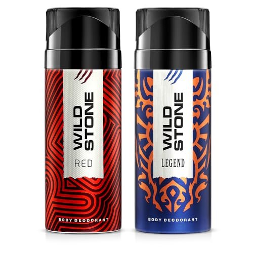 Wild Stone Red and Legend Long Lasting Deodorants for Men Combo Pack of 2 (150ml each) Wild Stone Red and Legend Long Lasting Deodorants for Men Combo Pack of 2 (150ml each)