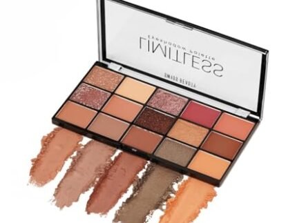 Swiss Beauty Limitless Eyeshadow Palette | Mattes, Shimmers & Metallics | Super-Blendable | Highly Pigmented | 15 Shades in One Palette | Shade-01: STARGAZE, 30g