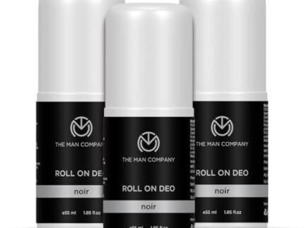 The Man Company Deodrant Roll on Combo Set for Men – Noir | Premium Fragrance with 24-Hour Freshness | Removes Body Odour | Compact & Easy-To-Use – 55ml*3