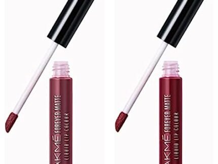 LAKMÉ Forever Matte Liquid Lip Colour, Mauve Party, 5.6ml & Lakmé Forever Matte Liquid Lip Colour, Red Sangria, 5.6 ml