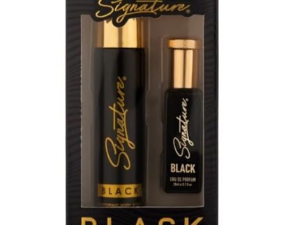 Signature Black Luxury Perfume Gift Set for Men | Eau De Perfume 20ml + Deodorant 70ml | Long Lasting Floral Aromatic Perfume Combo | Premium Gift Pack