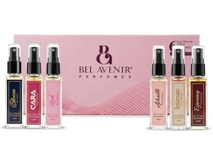 Bel Avenir Women’s Trial Kit | Long Lasting Perfume for Women | 6 Premium Fragrances | Pocket Friendly Perfume Kit for all Moods and Occasions | 6x8ml