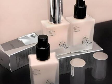 Gege Bear Radiant Moisturizing Soft Liquid Foundation | Available in 3 Shade Range | Buildable Coverage Serum Foundation | Luminous Dewy Finish | Weightless Full Coverage | Moisture-Lock Technology | Long-Wearing Comfort | Mess-Free Precision Pump | Seamless Blending For Women Girls (02#Shade, 30ml)