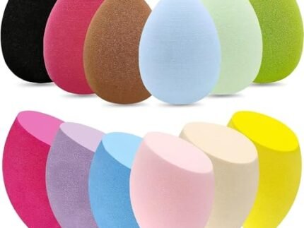 12 Pieces Professional Makeup Sponge Set,Latex Free Flawless Soft Setting Face Puffs,Makeup Blending Sponge Cosmetic Applicator for Powder,Liquid,Facial Makeup Tools (12 Multicolor)