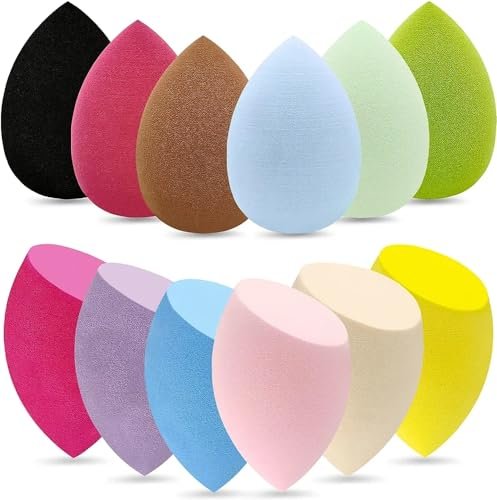 12 Pieces Professional Makeup Sponge Set,Latex Free Flawless Soft Setting Face Puffs,Makeup Blending Sponge Cosmetic Applicator for Powder,Liquid,Facial Makeup Tools (12 Multicolor) 12 Pieces Professional Makeup Sponge Set,Latex Free Flawless Soft Setting Face Puffs,Makeup Blending Sponge Cosmetic Applicator for Powder,Liquid,Facial Makeup Tools (12 Multicolor)