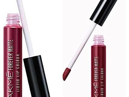 LAKMÉ Forever Matte Liquid Lip Colour, Red Wine, 5.6ml & Lakmé Forever Matte Liquid Lip Colour, Red Sangria, 5.6 ml