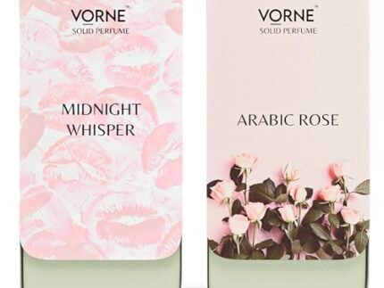 VORNE Solid Perfume for Women | Midnight Whisper & Arabic Rose pack of 2 (12g each) | Long-Lasting Floral Fragrance Combo | Gift set for her | Alcohol free perfume | valentines day gift for woman