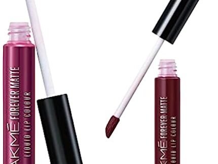 LAKMÉ Forever Matte Liquid Lip Colour, Wine Glow, 5.6ml & LAKMÉ Forever Matte Liquid Lip Colour, Wine Touch, 5.6ml