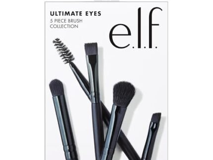 e.l.f. Ultimate Eyes 5 Piece Brush Collection, Makeup Brushes For Eyeliner, Eyeshadow, Brows & more, Vegan & Cruelty-Free