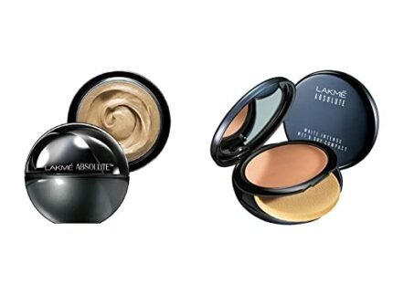 Lakmé Absolute Skin Natural Mousse, Ivory Fair 01, 25g & Lakmé Absolute White Intense Wet and Dry Compact, Golden Light, 9g