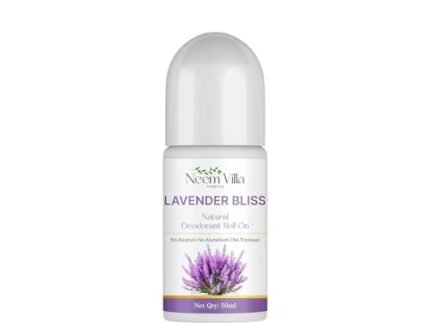 Lavender Bliss Roll-On Deodorant by Neem Villa | Alcohol-Free Natural Deodorant for Men & Women | 50ml Long-Lasting Odor Protection | Suitable for daily use (Pack of 1)