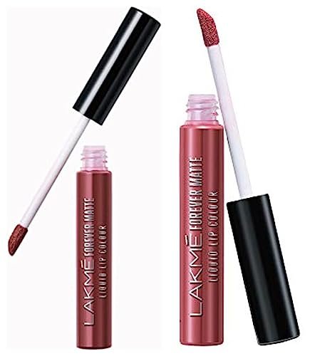 LAKMÉ Forever Matte Liquid Lip Colour, Nude Dream, 5.6ml & LAKMÉ Forever Matte Liquid Lip Colour, Pink Ballet, 5.6ml LAKMÉ Forever Matte Liquid Lip Colour, Nude Dream, 5.6ml & LAKMÉ Forever Matte Liquid Lip Colour, Pink Ballet, 5.6ml
