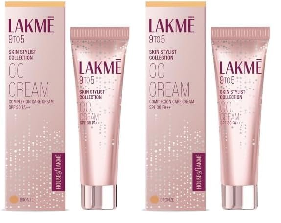 LAKMÉ Natural Cc Found Cream With Spf30 Pa++ – Bronze |Enriched With 3% Niacinamide | Conceals Dark Spots| Brightens Skin |Lightweight Moisturizer + Foundation For All Skin Types |30G, 1 Count LAKMÉ Natural Cc Found Cream With Spf30 Pa++ – Bronze |Enriched With 3% Niacinamide | Conceals Dark Spots| Brightens Skin |Lightweight Moisturizer + Foundation For All Skin Types |30G, 1 Count