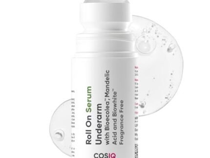 Cos-IQ Brightening Underarm Roll On Serum | With Bioecolea, Mandelic Acid and Bio White | Fragrance Free | Controls Odour, Provides all-day freshness, softens Skin Long-Lasting Protection | Brightens Skin & Exfoliates Underarms | Suitable For Sensitive Skin | 40Ml