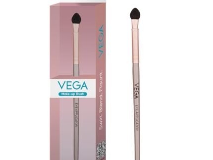 VEGA Eye Applicator Makeup Brush with Soft Sponge for Smoky Eyes, Eye Blender Brush, Rose Gold, 159mm