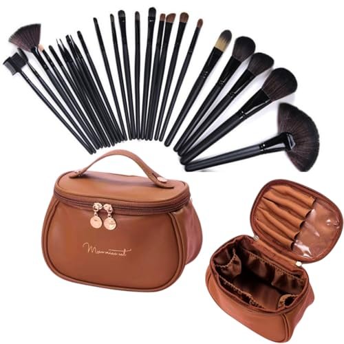 24 Piece Professional Makeup Brush Kit Set with Blender | Soft Vegan Bristles | Foundation, Concealer, Eyeshadow & Eye Makeup Brush Travel Bag for Women & Makeup Artists (Multicolor) 24 Piece Professional Makeup Brush Kit Set with Blender | Soft Vegan Bristles | Foundation, Concealer, Eyeshadow & Eye Makeup Brush Travel Bag for Women & Makeup Artists (Multicolor)