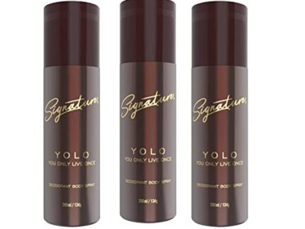Signature Yolo Deodorant Woody Spicy Long Lasting Fragrance for Men and Women, Unisex Combo Pack of 3 (200 ml x 3)