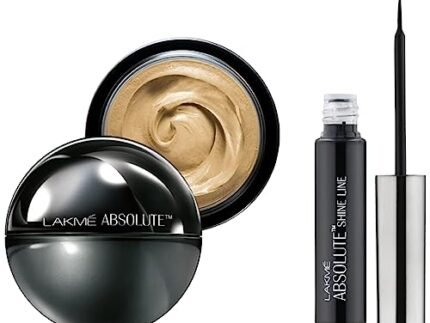 Lakmé Absolute Skin Natural Mousse, Ivory Fair 01, 25g & Lakmé Absolute Shine Liquid Eye Liner, Black, 4.5ml