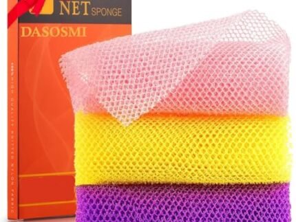2 Pcs African Net Bath Sponge | Long Loofah Body Scrubber & Exfoliating Towel | Shower Sponge for Men & Women | Bathing Scrubber for Deep Cleaning, Skin Polishing & Smooth Skin