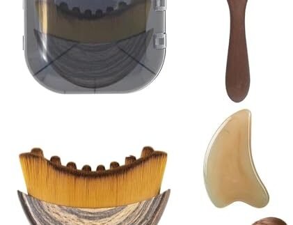 3PCS lymphatic drainage tool, Lymphatic Contour Face Brush, Facial Contouring Tool for Jawline and Cheek Definition, Lymphatic Drainage Massager with Protective Cover