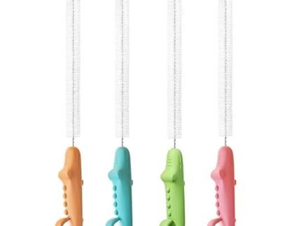 4 PCS traw Cleaner Brush, Bottle Cleaning Brush, Baby Bottle Cleaner Brush for Steel Straw and Water Bottles, Small Cleaning Brush for Coffee Machine Nozzles, Random Colors