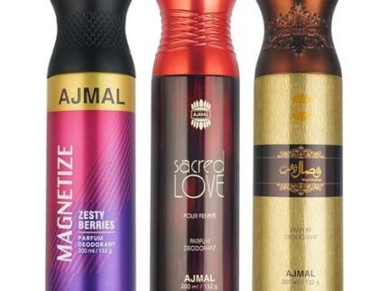 AJMAL Ajmal 1 Magnetize For Men Women Sacred Love And Deodorants Each 200 Ml Combo Pack Of 3 ' Total 600