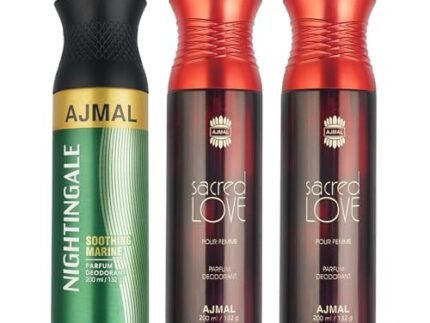 AJMAL Ajmal 1 Nightingale For Men Women And 2 Deodorants Each 200ml Combo Pack Of 3 ‘ Total 600 Ml Parfum