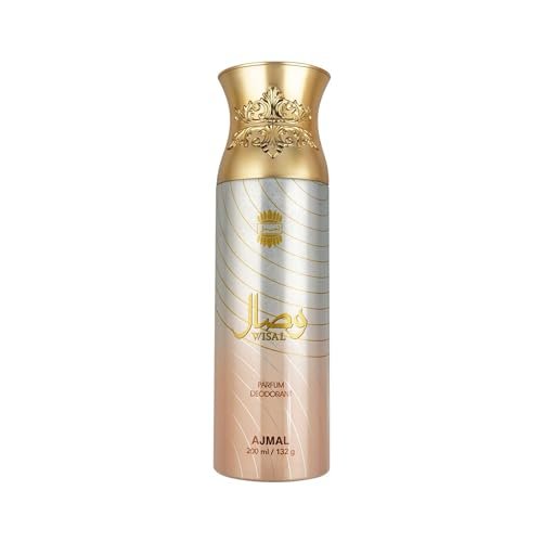AJMAL Women’s Wisal Perfume Deodorant, 200 Ml, Pack Of 1, Fresh, Liquid AJMAL Women’s Wisal Perfume Deodorant, 200 Ml, Pack Of 1, Fresh, Liquid