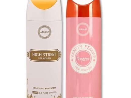 ARMAF High Street & Vanity Femme Essence Liquid Deodorant For Women – 200Ml Each (Pack Of 2) | Ideal For Gifting | Everyday Use