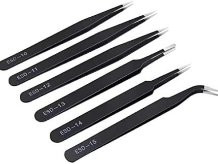 ARTISTERY Tweezer Plucker for Eyebrow, Upper Lips, Blackhead Removal, Facial Hair For Women & Men, for Electronics, Laboratory Work, Jewelry-Making, Craft,Soldering,Precision Tweezers Set of 6