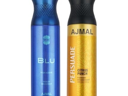 Ajmal Blu Homme for Men and Persuade for Men & Women Deodorants each 200ML Combo pack of 2 (Total 400ML)