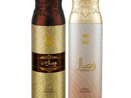 Ajmal Wisal Dhahab & Wisal Deodorant Spray Gift For Men & Women (200 ml, Pack of 2)
