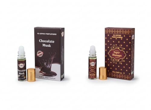 Al Wahid Combo Pack of Chocolate + Super Shanaya attar Roll on| Luxury Attar | Premium Long Lasting Alcohol-Free Perfume Oil for Men & Women |Alcohol Free 6 ml Each. Al Wahid Combo Pack of Chocolate + Super Shanaya attar Roll on| Luxury Attar | Premium Long Lasting Alcohol-Free Perfume Oil for Men & Women |Alcohol Free 6 ml Each.