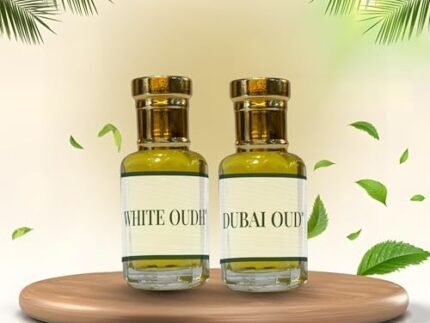 Alcohol Free Combo Of 2 White & Dubai Oud Attar For Men & Women, Long Lasting Roll On Perfume, Natural Assorted Perfume For Worship, Perfect For Giftings, 12ML