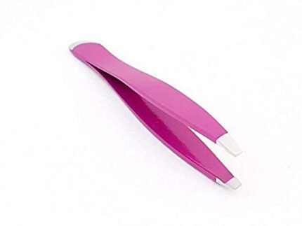 Alis Beauty Stainless Steel Eyebrow Tweezer Plucker Pink Color | Precision for Facial Hair Plucker, Eyelash, Brow Shaping,