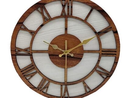 Antiqe Prelam Roman Numer Stylish Wooden Wall Clock for Home Dcor Living RoomSilent Brife Creative Clocks for Bedroom/Office/School Best Gifts -(1-Pcs)