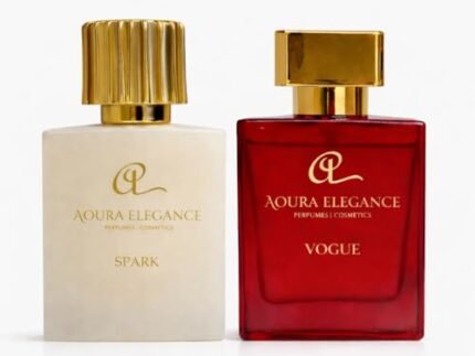 Aoura Elegance Spark Men’s Woody Spicy & Vogue Women’s Citrus Fruity Perfumes Combo – Luxury Eau De Parfum Gift Set for Couples – Long Lasting Fragrance – 50 ml Each (Pack of 2)