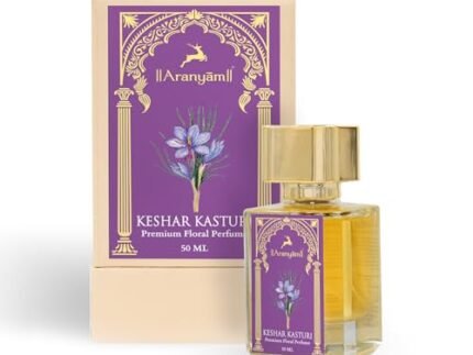 Aranyam Perfumes Keshar Kasturi Premium Natural Floral Perfume 50ml Officer Wear Eau De Parfum Long Lasting Fragrance Perfume for Men Anniversary Birthday Gifts for Casual Party
