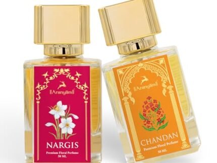Aranyam Perfumes Premium – Chandan (Sandalwood) & Nargis Luxury Perfume Combo – 50 Ml Each (Pack of 2) – Unisex Adult, Women, Men, Boys, Girls, Liquid