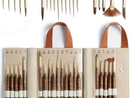 Artify Extreme Detail Paint Brushes, Miniature Paint Brushes for Models & Art Painting, 20pcs Mini Small Paint Brushes for Fine Detailing with a Handbag, Acrylic,Watercolor,Oil,Models,40K