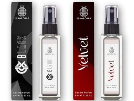 BLACK + VELVET for Men & Women, 8ml EDP | Eau De Parfum | Pocket Perfume | Luxury Fragrance | Long Lasting | Combo Pack (Black + Velvet, 8ml each)