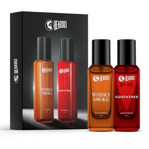 Beardo Whisky Smoke & Godfather Perfume Combo (20 ml x 2) | Spicy, Woody – Oudh Notes of Whisky Smoke & Aromatic, Spicy Notes of Godfather | Lasting Mens Perfume | Ideal gift for men | Rakhi Gift for Brother | Gift for Men Beardo Whisky Smoke & Godfather Perfume Combo (20 ml x 2) | Spicy, Woody – Oudh Notes of Whisky Smoke & Aromatic, Spicy Notes of Godfather | Lasting Mens Perfume | Ideal gift for men | Rakhi Gift for Brother | Gift for Men