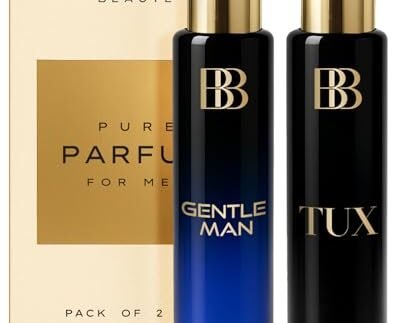 Bergamot Beaute Gentleman & Tux Perfume Luxury Gift Set for Men Long Lasting Combo With Amber Musk & Leather 2 x 15 ml Travel Friendly | Perfume For Man