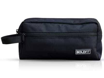 Boldfit Toiletry Bag for Travel Men & Women,Spacious Travel Organizer with Multiple Compartments & Zipper Closure,Durable Cosmetic & Grooming Kit Pouch for Toiletries Kit, Skincare & Accessories,18cm