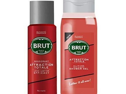 Brut Attraction Deodorant 200ml + Brut Attraction Total All - In- one Hair & Body Shower Gel 500ml